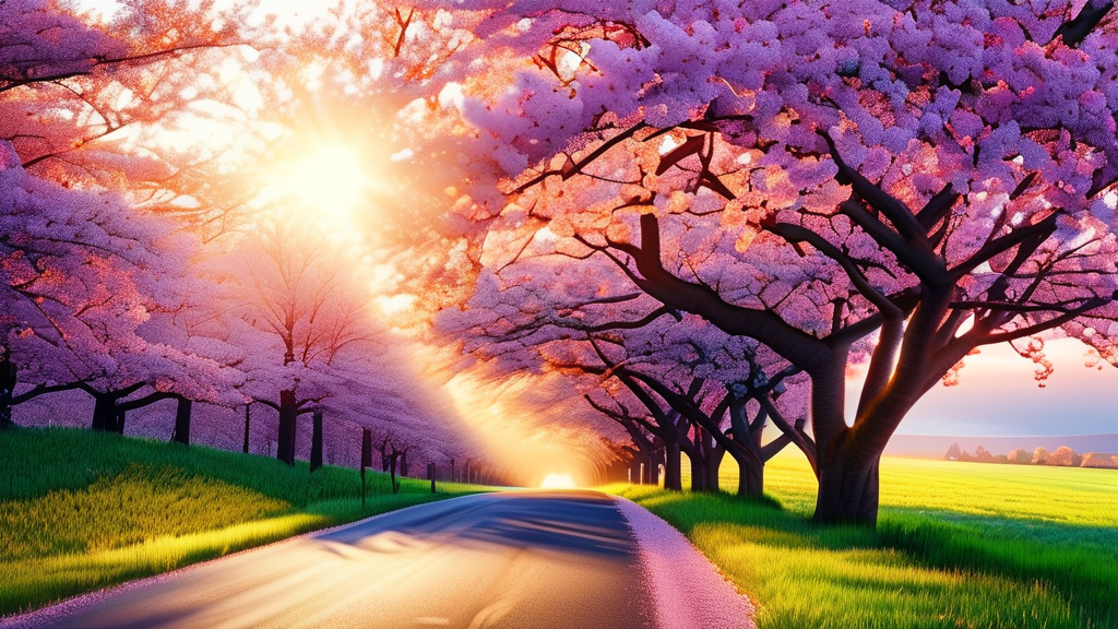 성공적인 벚꽃 여행을 위한 팁 (realistic 스타일)