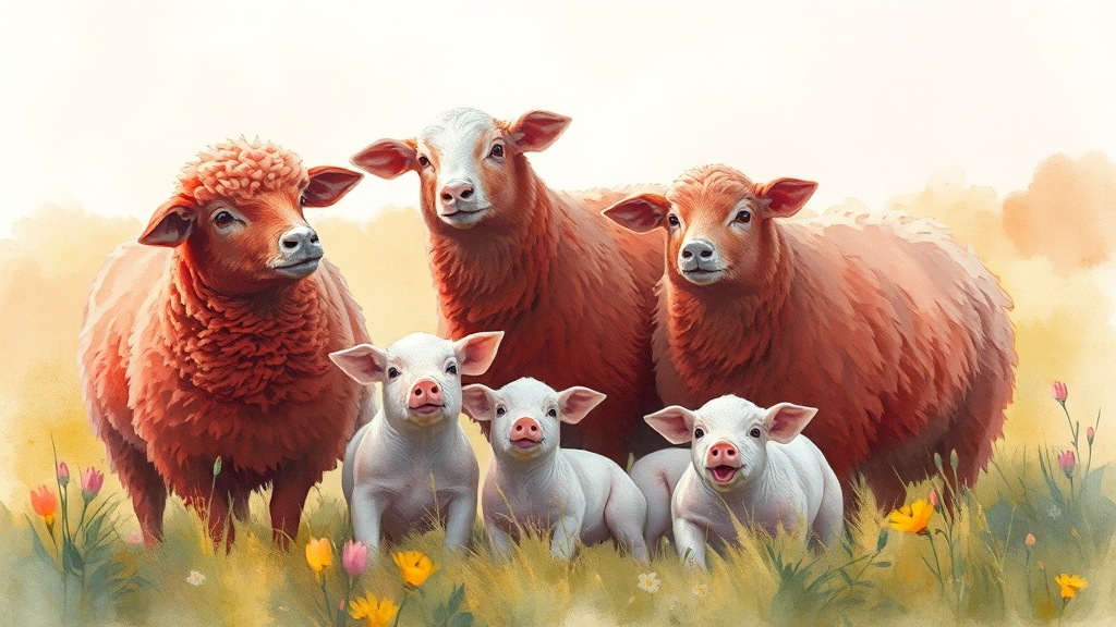 2027년 돼지띠 아기 운세 (watercolor 스타일)