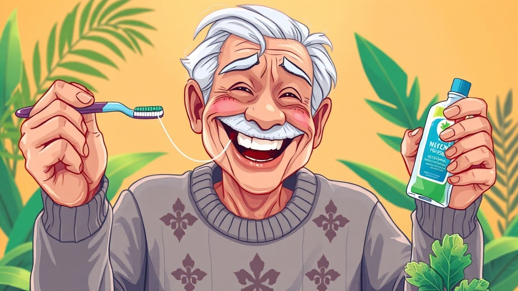 노인 치아 흔들림, 이렇게 예방하세요 (cartoon 스타일)