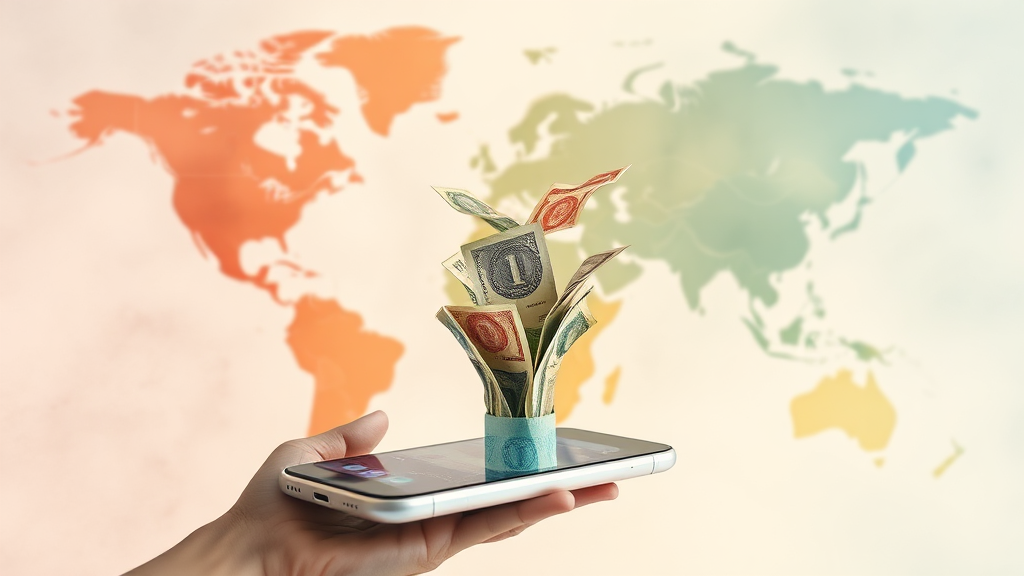 이제, 스마트하게 송금하세요! (watercolor 스타일)