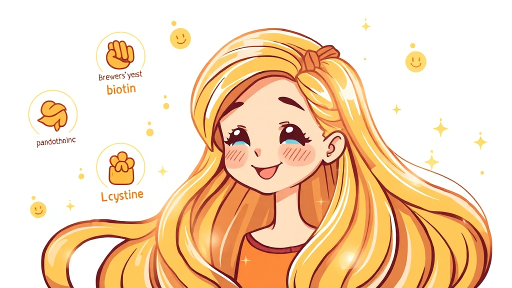 PSO1000, 어떤 성분으로 모발을 돕나요? (cartoon 스타일)