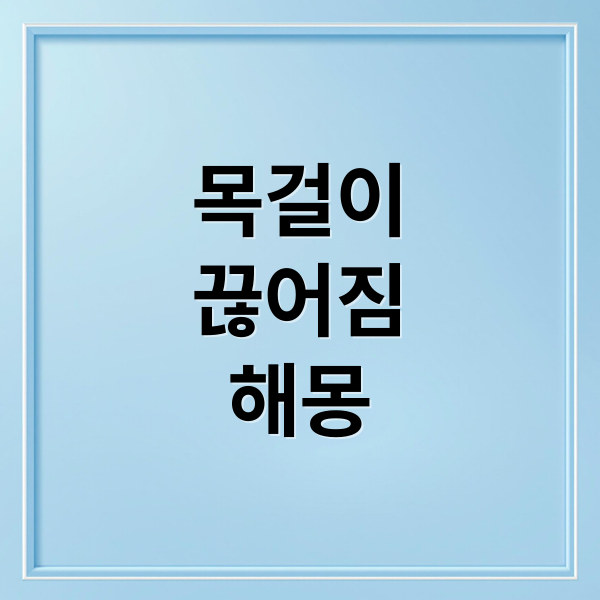 목걸이
끊어짐
해몽 (목걸이 끊어지는 꿈 해몽)