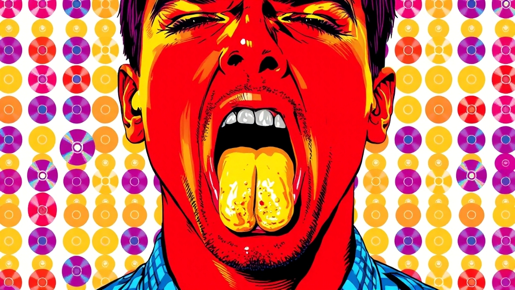 편도결석 증상 (popart 스타일)