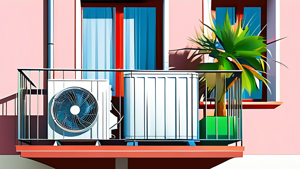 실외기 위치와 브랜드, 비용에 미치는 영향 (cartoon 스타일)