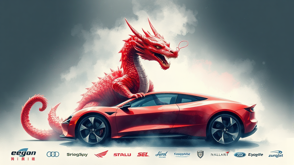 한국 전기차 수출, 위기인가 기회인가? 6 중국 전기차 시장, 경쟁이 얼마나 치열할까요? (watercolor 스타일)