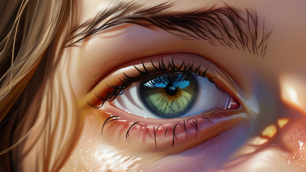 눈밑 떨림, 언제 병원에 가야 할까요? (realistic 스타일)