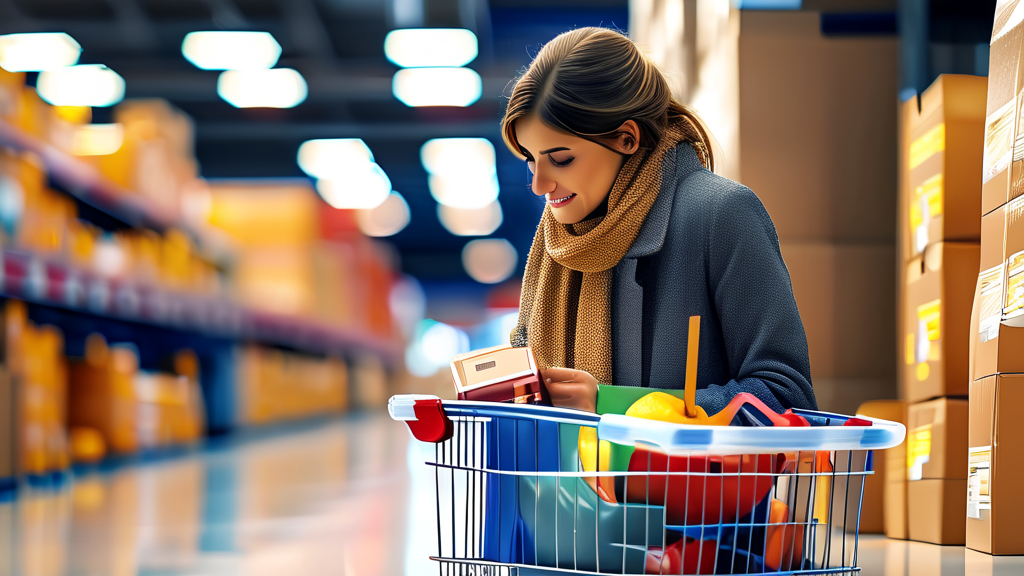 현명한 코스트코 쇼핑을 위한 팁: 할인 상품 구매 시 확인 사항 (realistic 스타일)