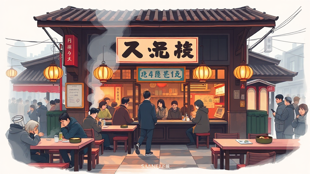 매장 분위기 및 이용 정보 (illustration 스타일)