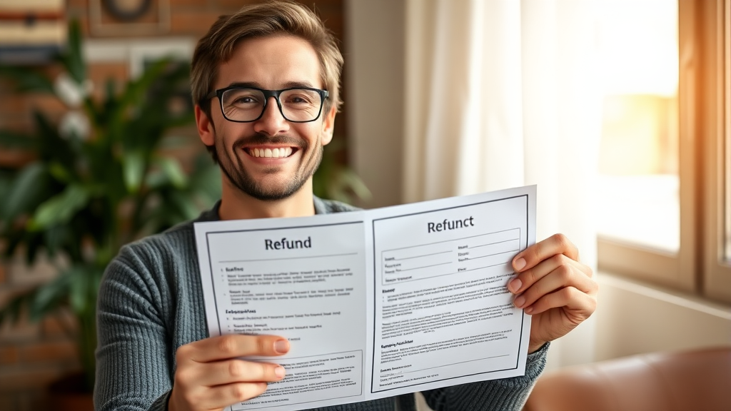 월세 환급 시 유의사항 (realistic 스타일)