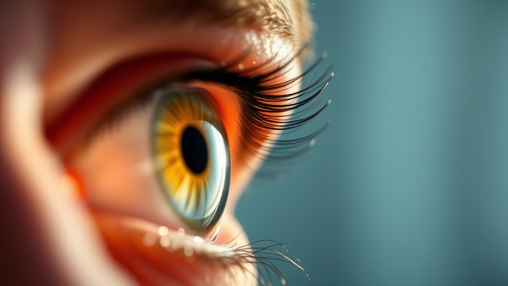 백내장의 주요 증상 (realistic 스타일)