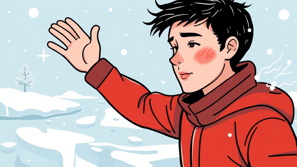 겨울철 운동 위험성 (illustration 스타일)