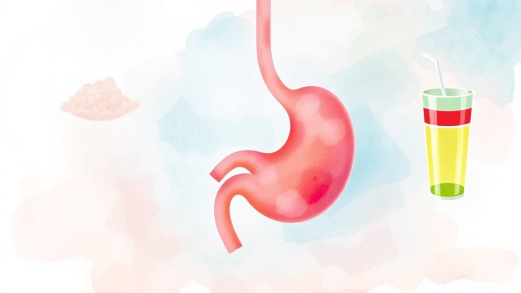 식습관 점검: 복부 팽만을 부르는 음식과 피해야 할 것들 (watercolor 스타일)