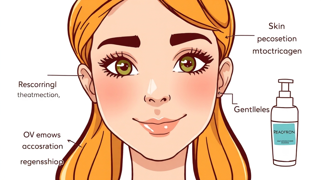 프락셀 시술 후 관리 팁 (cartoon 스타일)