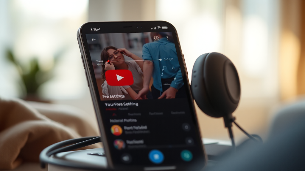 유튜브 프리미엄 활용 (realistic 스타일)