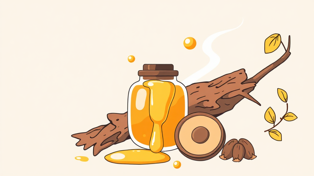 경옥고의 핵심 성분과 과학적 효능 (illustration 스타일)