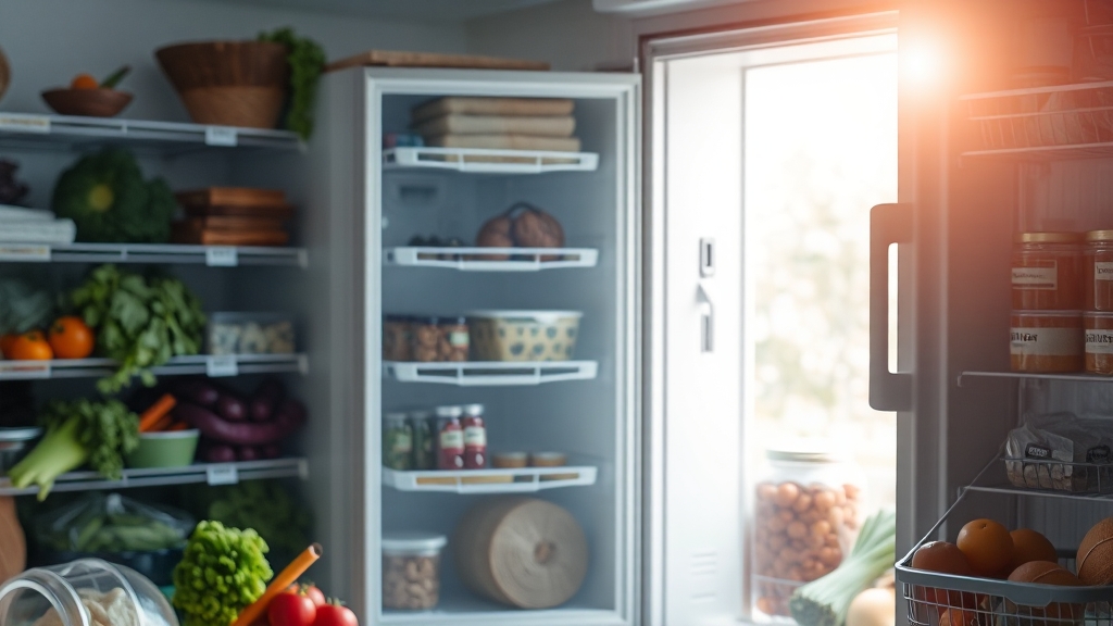 냉동 보관, 제대로 활용하기 (realistic 스타일)