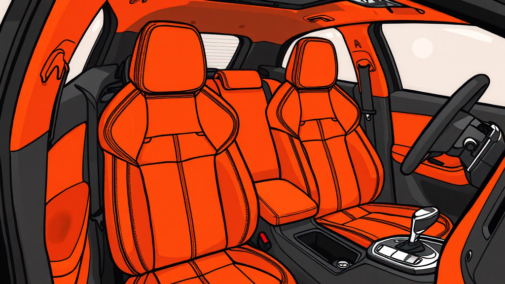 GV60 마그마 실내: 럭셔리와 스포티의 조화 (cartoon 스타일)