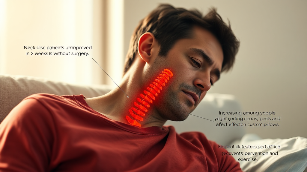 목디스크 치료 사례와 전문가 조언 (realistic 스타일)