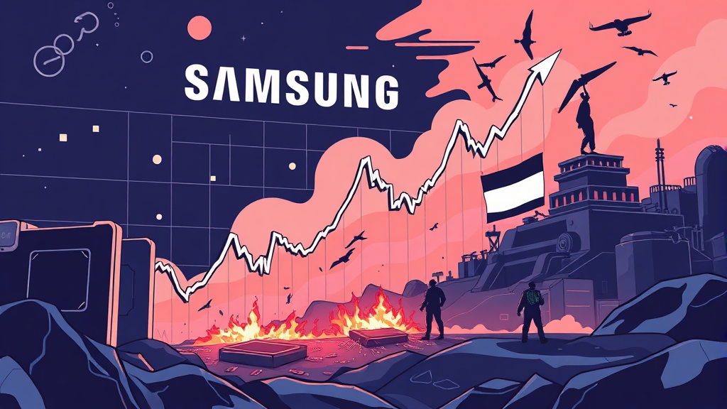 삼성전자 주가 하락, 그 이유는 무엇인가? (illustration 스타일)