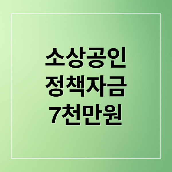소상공인
정책자금
7천만원 (소상공인 정책자금 7천만원 신청)