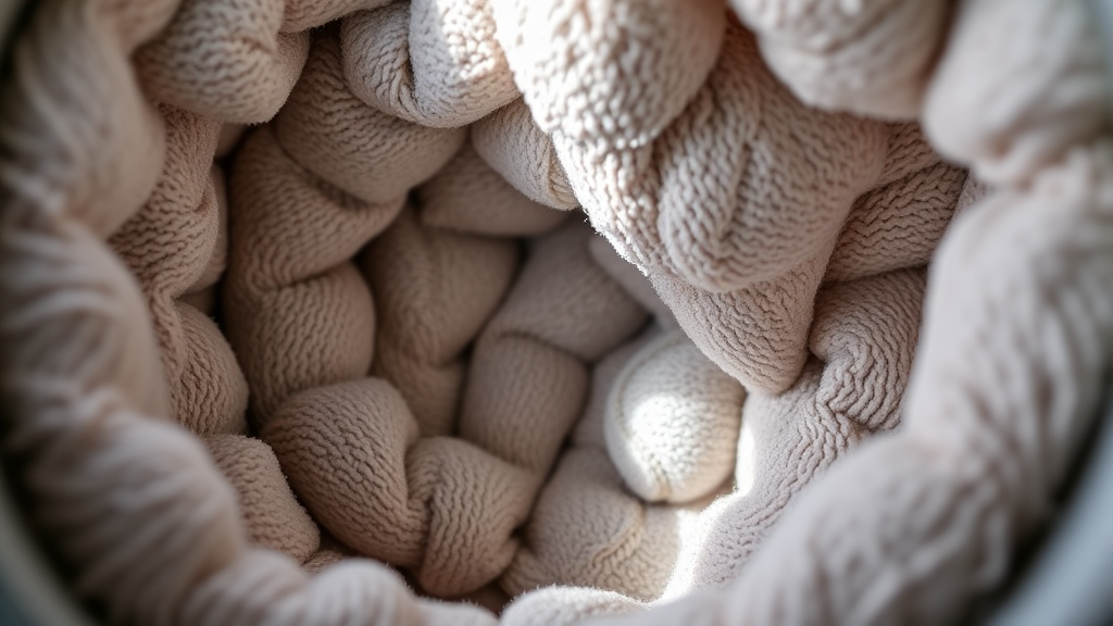 패딩 건조 시 주의사항 및 볼륨 복원 팁 (realistic 스타일)