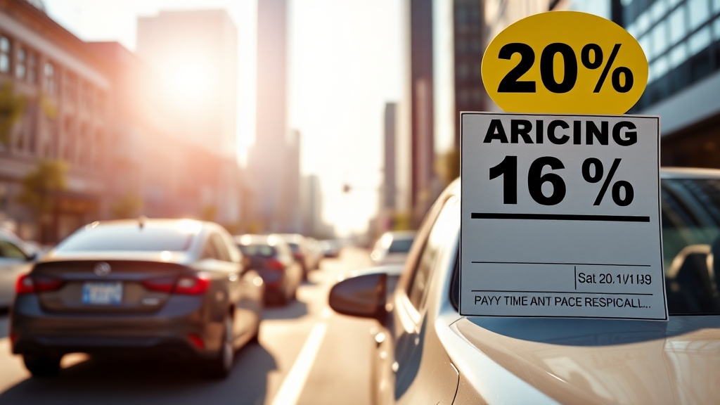 과태료 납부 기한, 감경 혜택 및 불이익 (realistic 스타일)