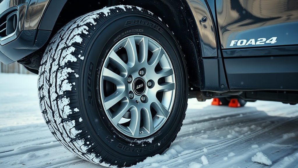 윈터 타이어 교체 과정 (realistic 스타일)