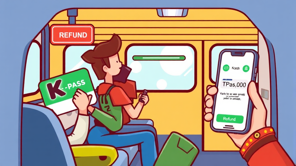 K-패스 사용 시 유의사항 (cartoon 스타일)