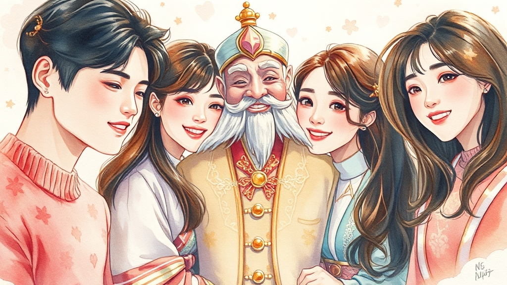 등장인물: 매력적인 캐릭터 (watercolor 스타일)