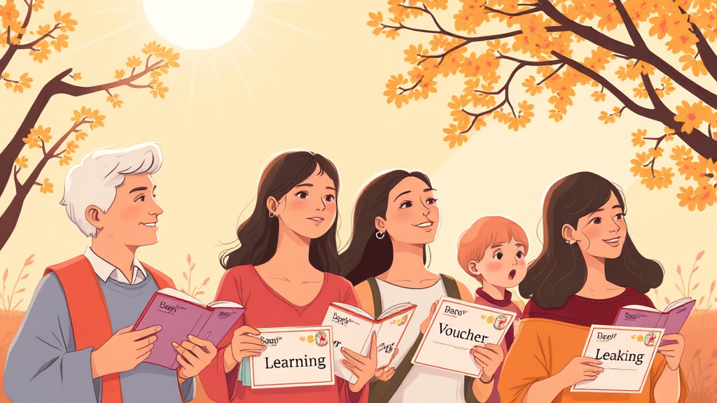 2026년 평생교육이용권 신청 방법 및 절차 (illustration 스타일)