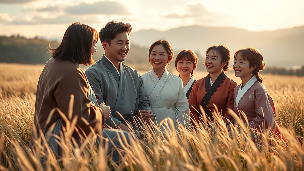 상황별 추석 인사말 예시 (realistic 스타일)