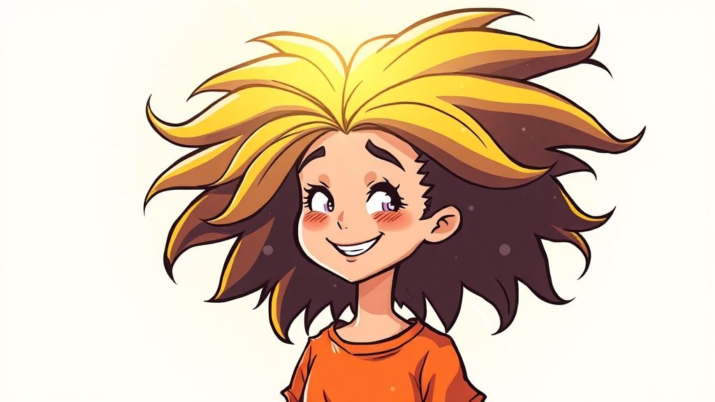 탈모 관리, 꾸준함이 답이다 (cartoon 스타일)