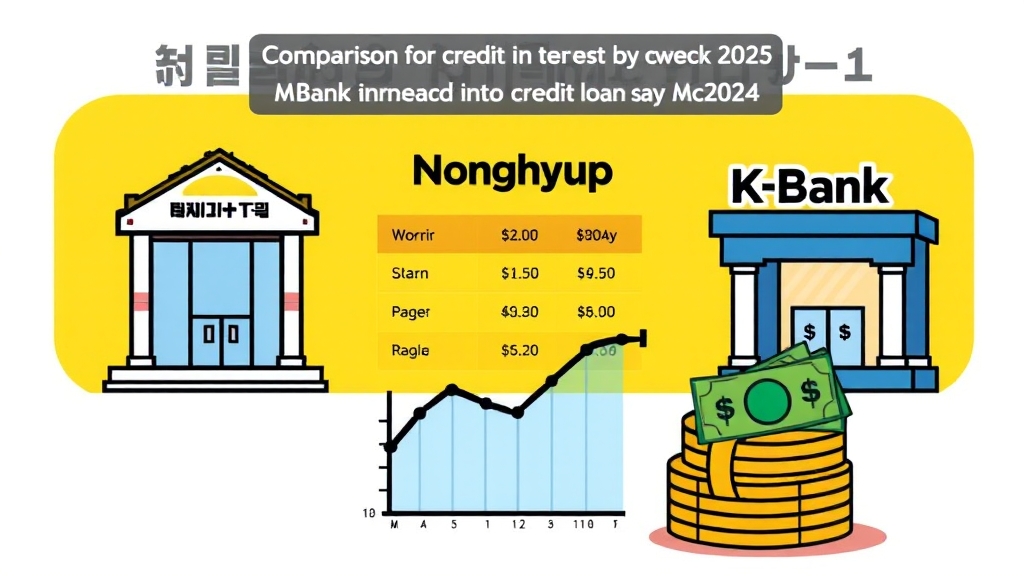 은행별 금리 비교 (2025년 3월 기준) (cartoon 스타일)