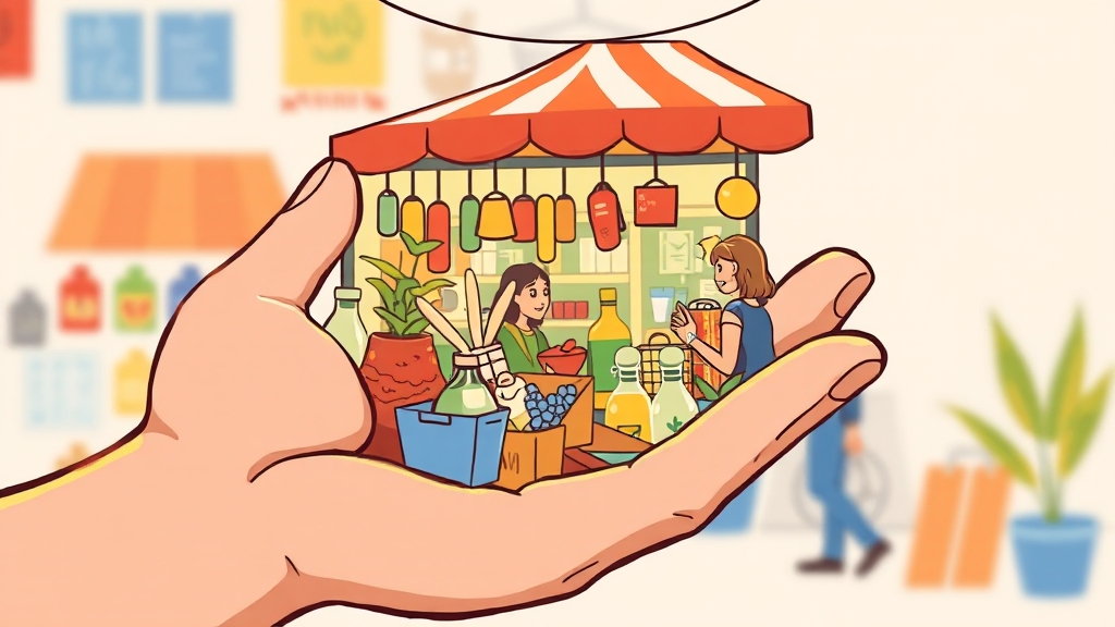 간편한 온라인 거래 (cartoon 스타일)