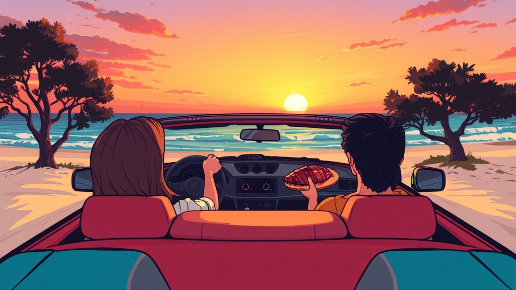 1일차: 제주 서부 여행 (cartoon 스타일)