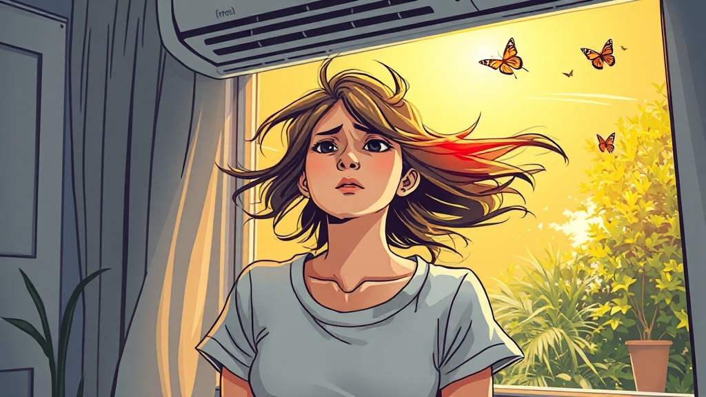 냉방병, 무엇일까요? (illustration 스타일)