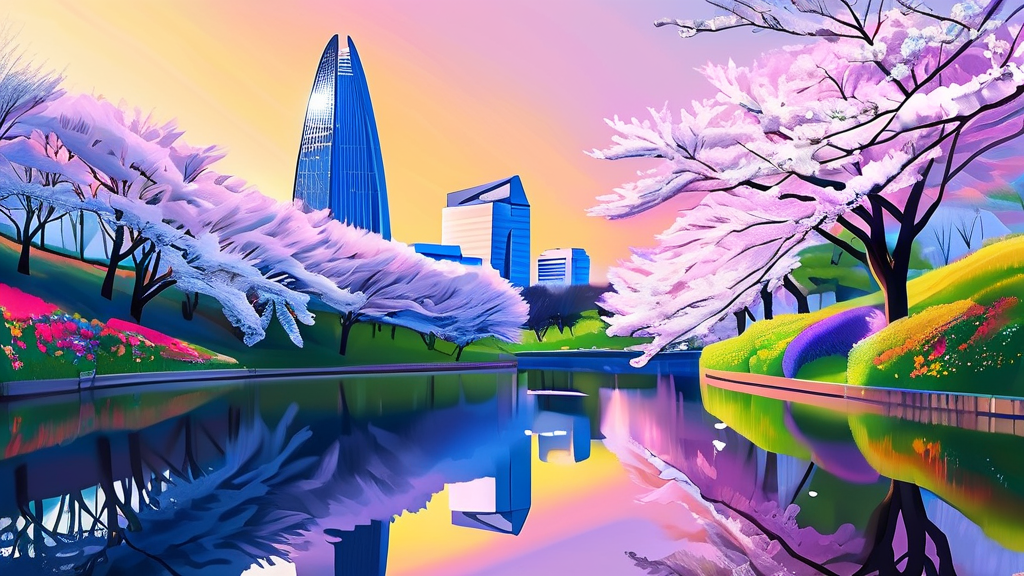 2026년 서울 벚꽃 개화 시기 및 예상 (illustration 스타일)