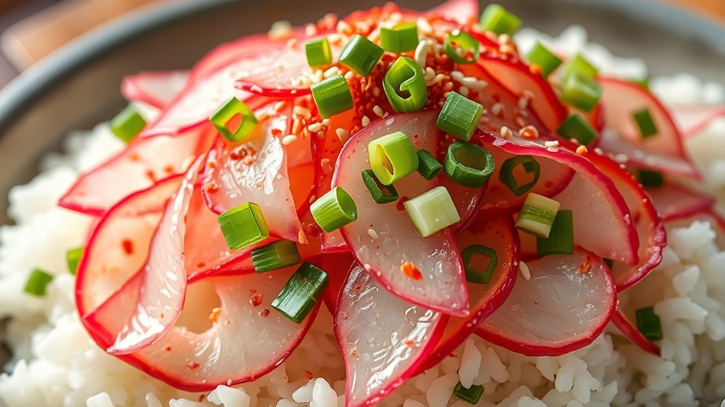 실패 없는 무생채 버무리기 (realistic 스타일)