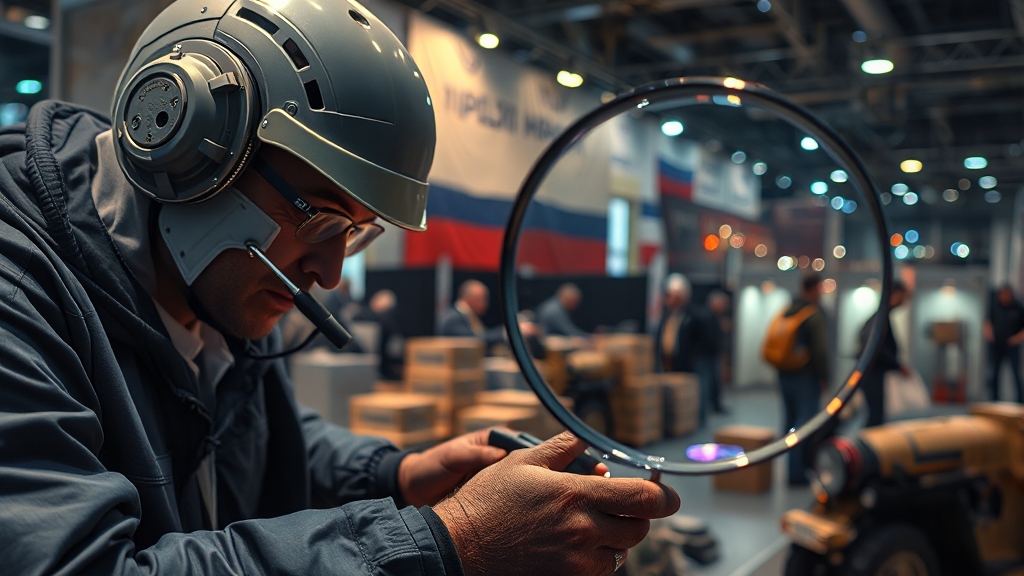 한국 정밀공구 대러 제재 논란 (realistic 스타일)