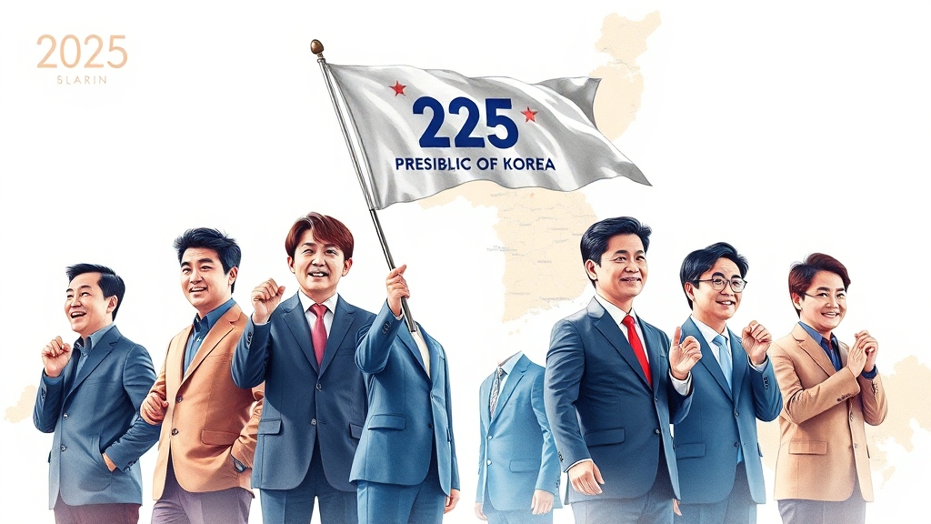 대선 일정과 주요 후보들 (illustration 스타일)