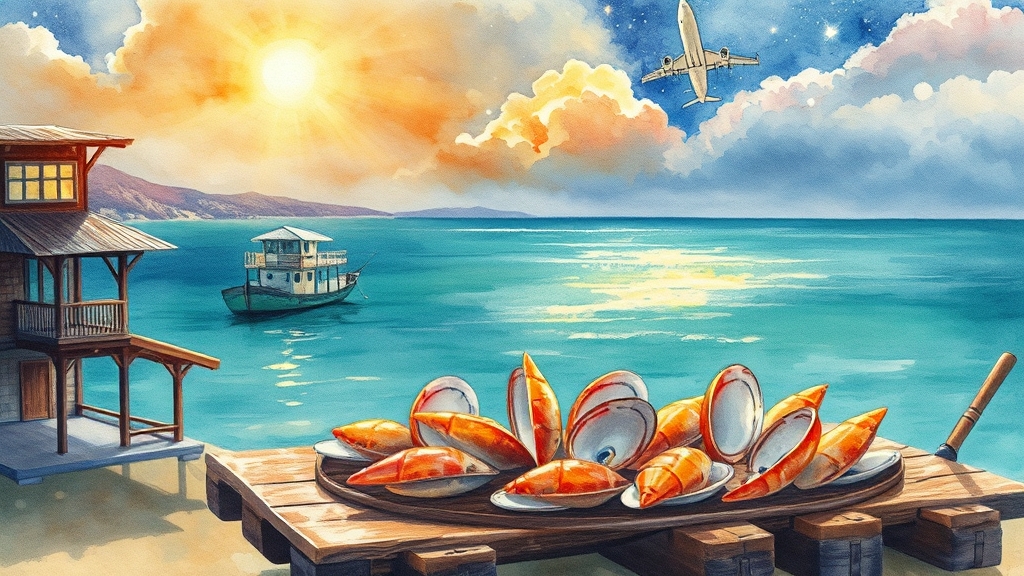 영흥도 펜션 주변 관광지 정보 (watercolor 스타일)
