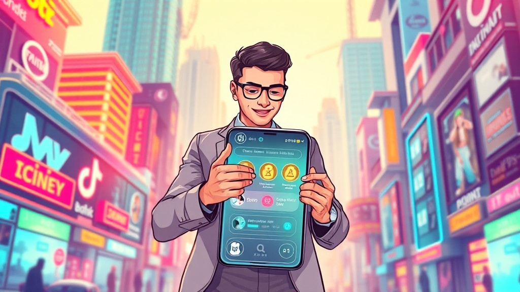 틱톡 라이트 수익 창출 기회 (illustration 스타일)