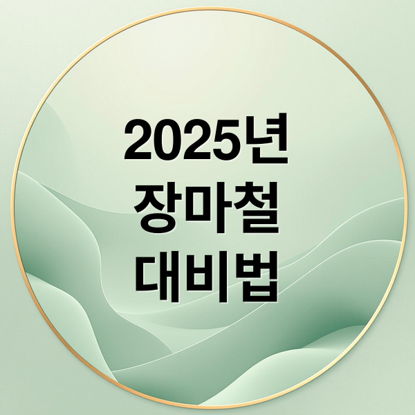 2025년
장마철
대비법 (2025년 장마철 옷차림)