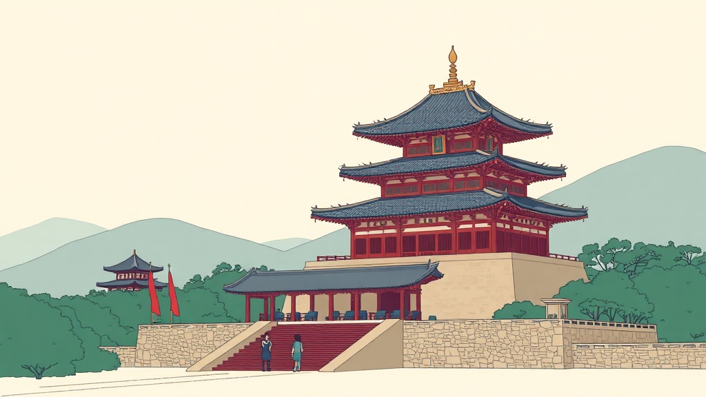 APEC 2025 KOREA 개최 도시: 경주 (illustration 스타일)