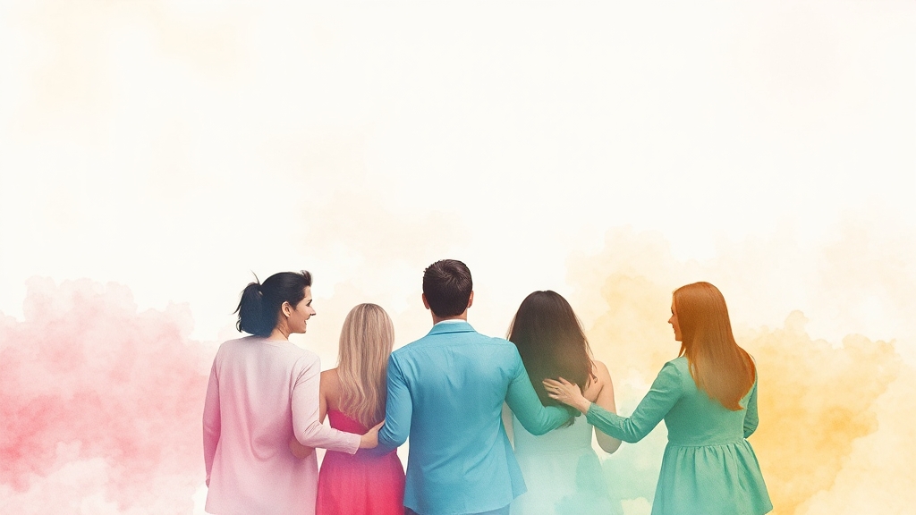 가족 요금제 공유 (watercolor 스타일)