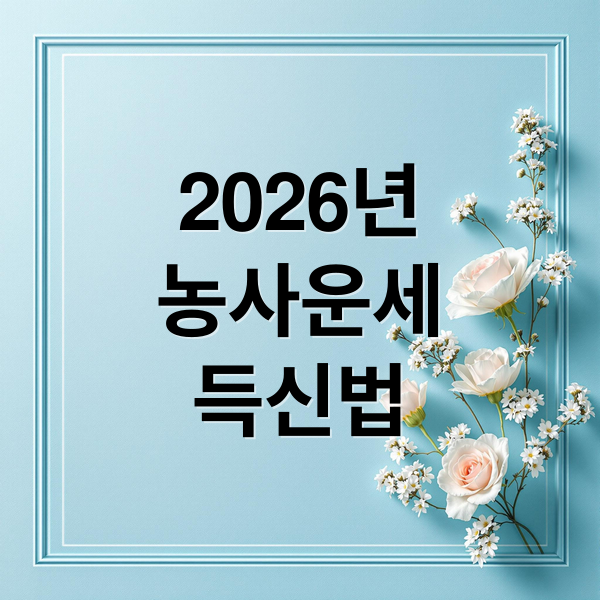 2026년
농사운세
득신법 (2026년 농업관련해서 음력 절기 계산법에 득신이라고 있는데, 몇용에 몇마리 말이 있는지를 치수계산해서 점치는 방법인데, 계산하는방법과 26년 농사 예측을 해줘)