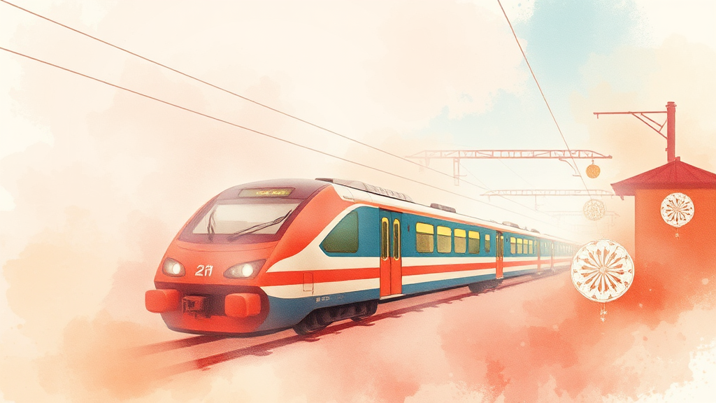 KTX 설날 예매, 언제 어떻게? (watercolor 스타일)