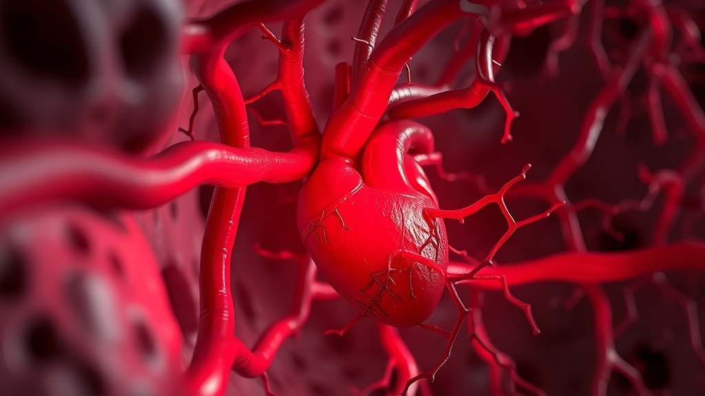 높은 콜레스테롤 수치의 위험성 (realistic 스타일)