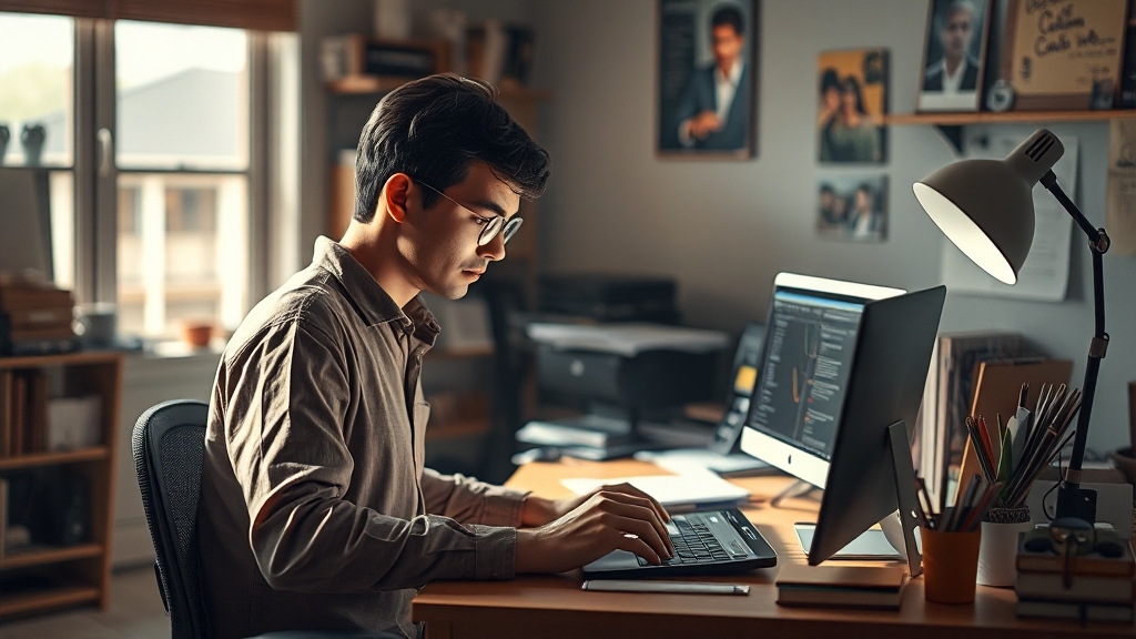 집중력 향상: 포커스 모드 활용법 (realistic 스타일)