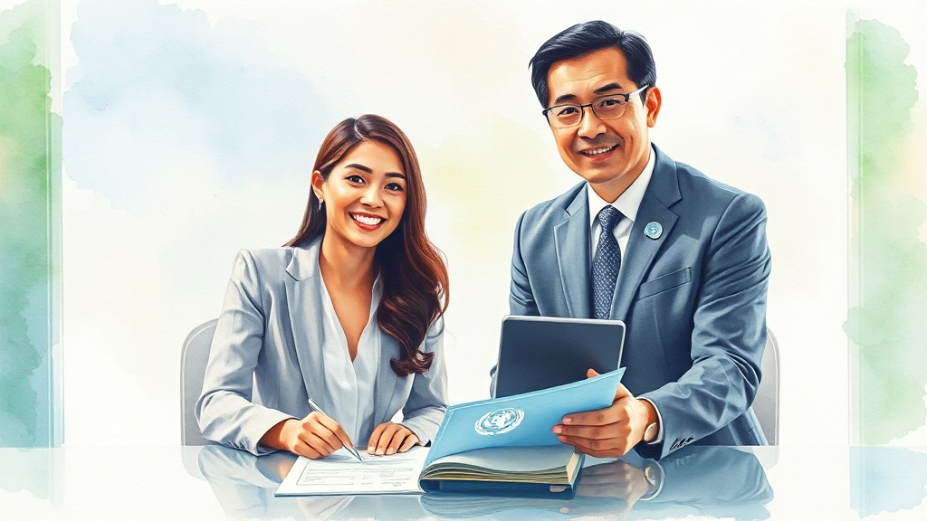 J1 비자 면접 질문 & 답변 전략 (watercolor 스타일)